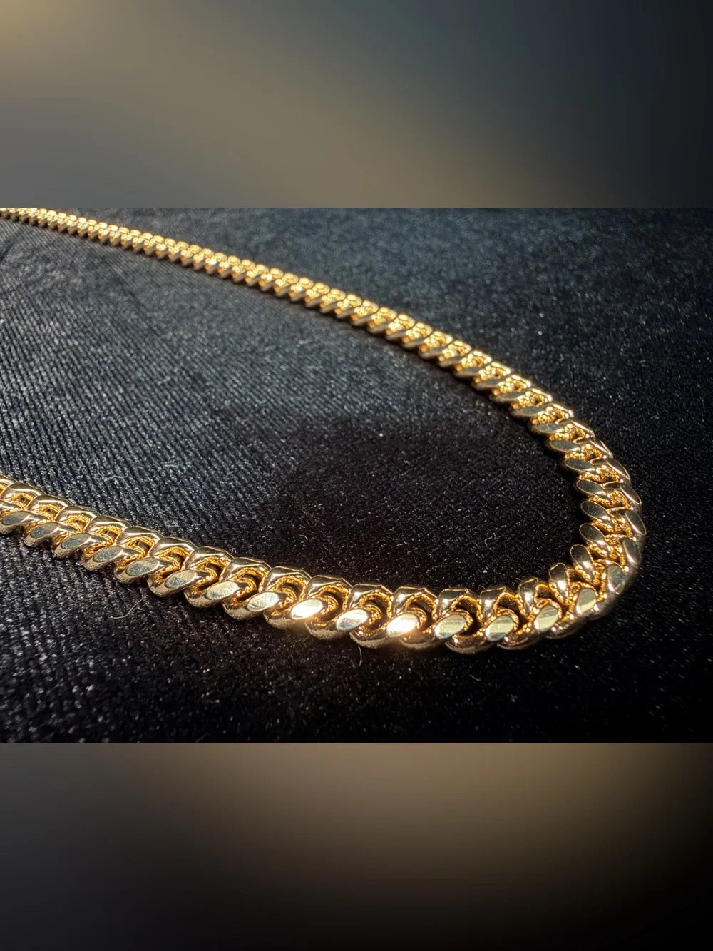 Cuban w/Concave 24in 6.5MM 14K Stamped gold filled necklace w/Box Lock.